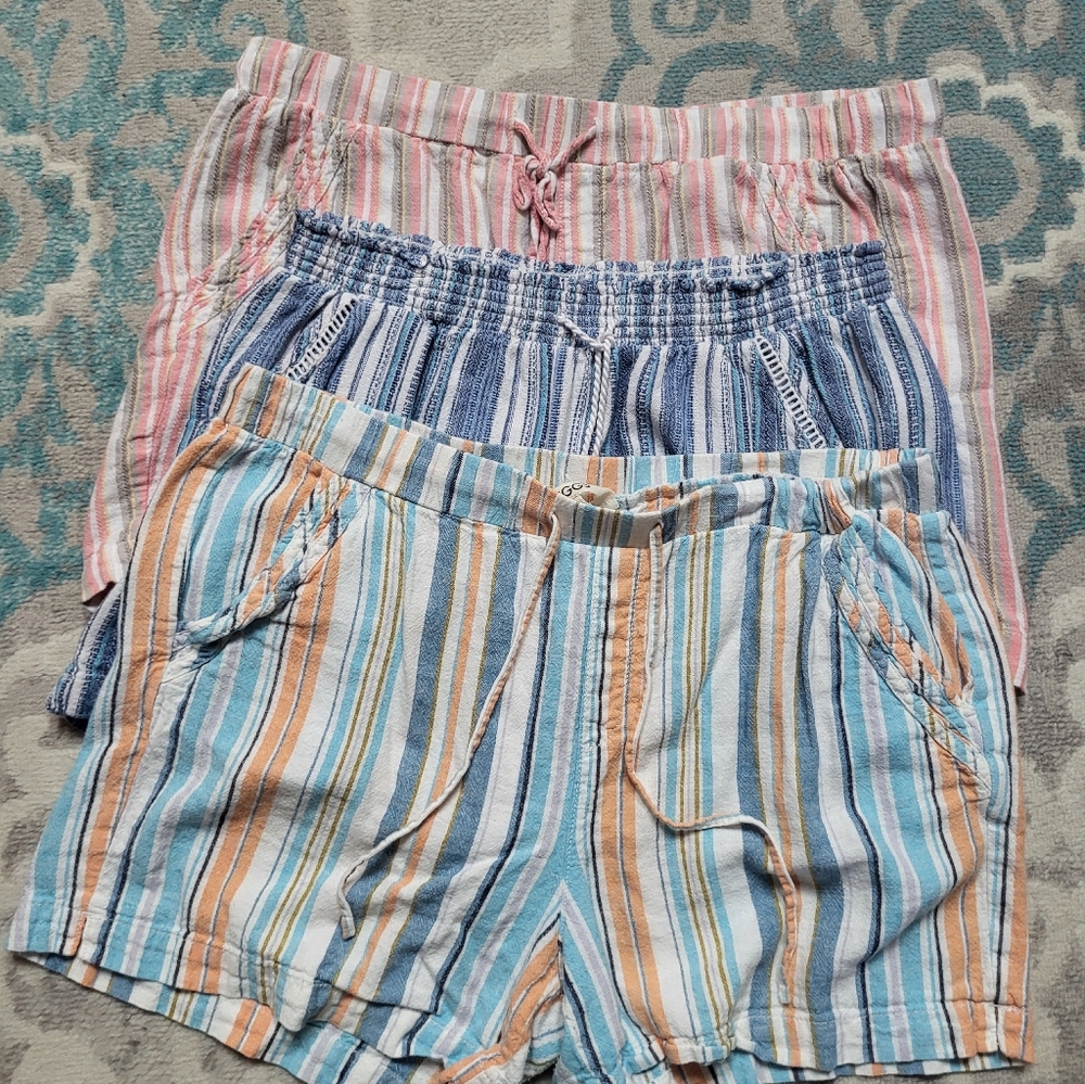 Briggs Linen Shorts Lot Of 3